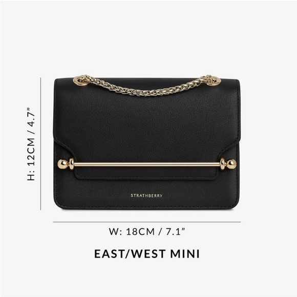 Strathberry East/West Mini in Bottle Green - Picture 8 of 9